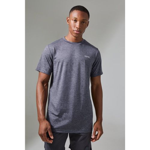 Man Active Soft Marl T-Shirt, Negro - boohoo - Modalova