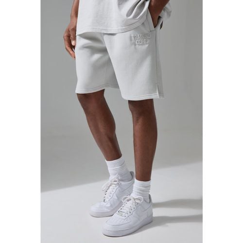 Pantaloncini rilassati Man Active Training Dept con incisioni - boohoo - Modalova