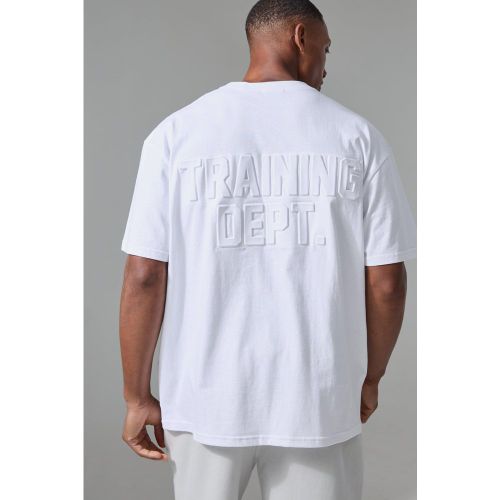 T-shirt oversize Man Acitve Training Dept con incisioni - boohoo - Modalova