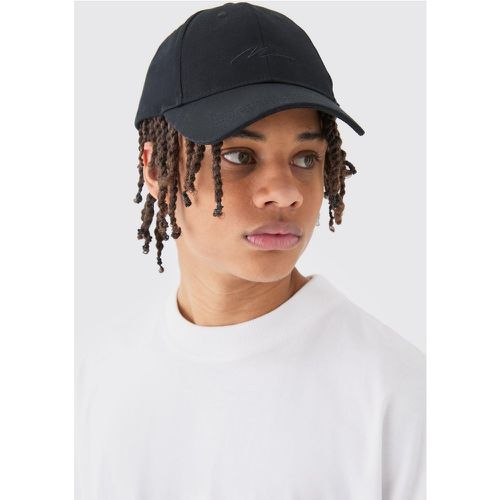 Man Signature Basic Baseball Cap In Black - boohoo - Modalova