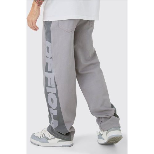 Pantalón Holgado Official Con Paneles Cortados Y Cosidos - boohoo - Modalova