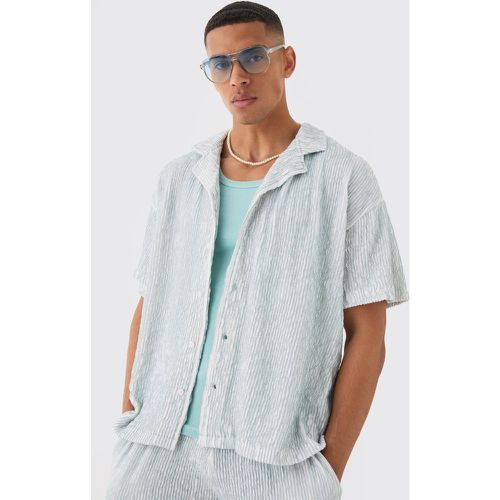 Camisa Recta Plisada A Dos Tonos - boohoo - Modalova