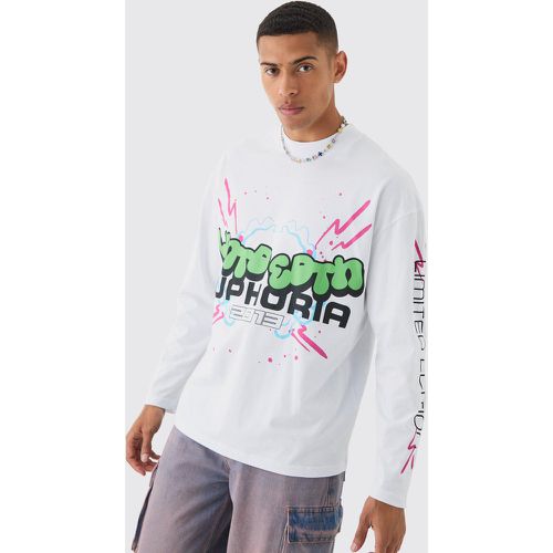 Long Sleeve Euphoria Graphic T-shirt - boohoo - Modalova