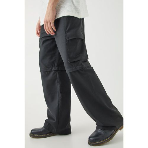 Pantaloni sartoriali ibridi stile Cargo con zip - boohoo - Modalova