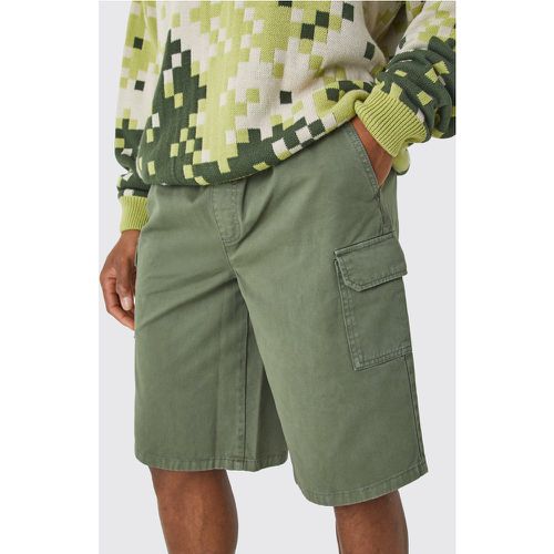 Pantalón Corto Holgado Cargo Largo - boohoo - Modalova