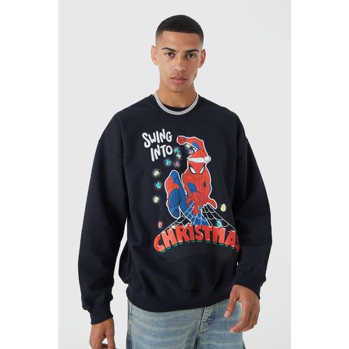 Felpa oversize natalizia ufficiale Spiderman - boohoo - Modalova