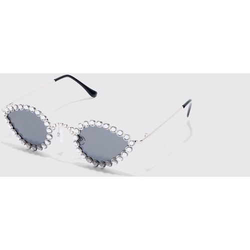 Gafas De Sol Ovaladas Con Incrustaciones - boohoo - Modalova