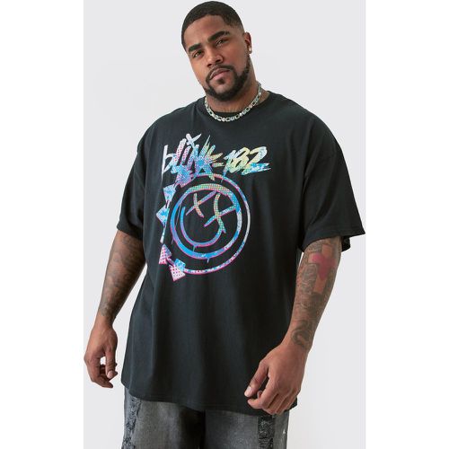 T-shirt Plus Size oversize ufficiale Blink 182 nera - boohoo - Modalova