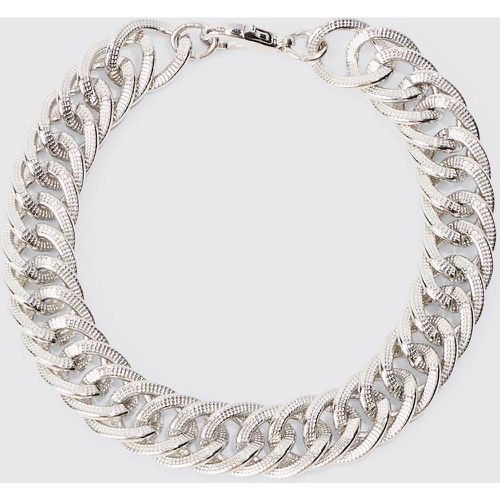 Brused Chrome Chunky Chain Bracelet - boohoo - Modalova