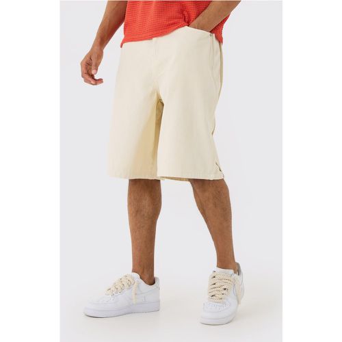 Pantalón Corto Con Cintura Fija Y Alforza Lateral - boohoo - Modalova