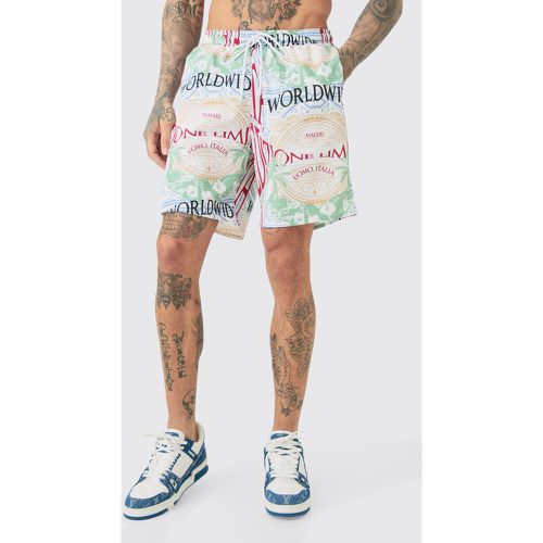 Tall Tapestry Printed Swim Shorts - boohoo - Modalova