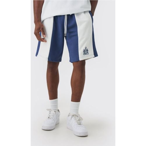 Oversized Mid Length Panelled Jersey Shorts - boohoo - Modalova