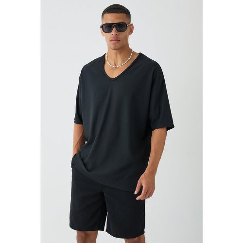 Oversized Scoop Neck Ottoman T-Shirt - boohoo - Modalova