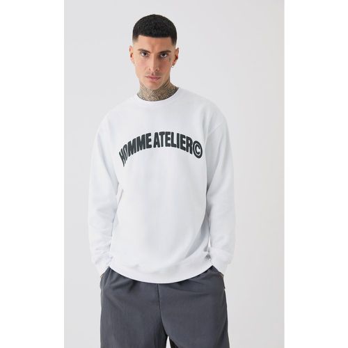 Tall Homme Oversized Sweat, Bianco - boohoo - Modalova