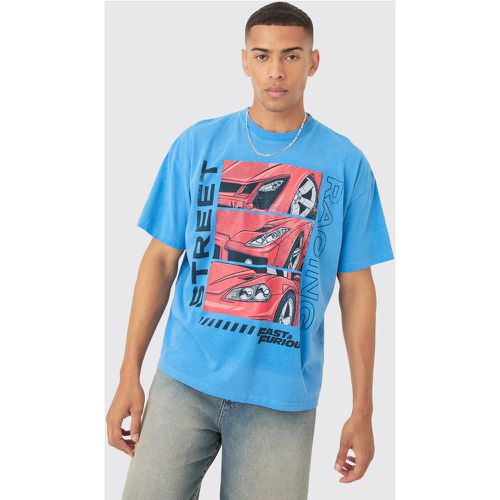 Camiseta Oversize Con Lavado A La Piedra De Fast And Furious - boohoo - Modalova