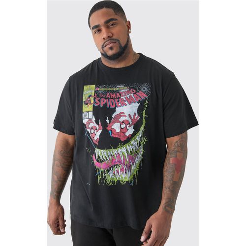 T-shirt Plus Size di Spider Man nera - boohoo - Modalova