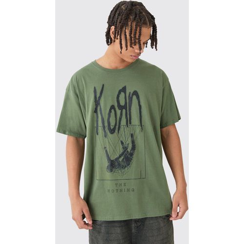 T-shirt comoda ufficiale in lavaggio Korn - boohoo - Modalova