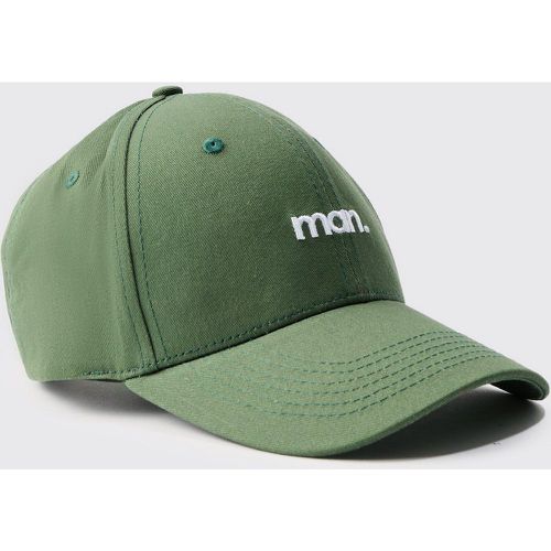 Man Sport Cotton Cap, Verde - boohoo - Modalova