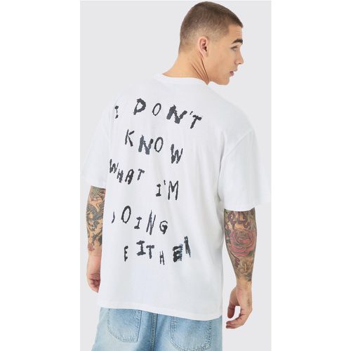 Oversized Text Back Graphic T-shirt - boohoo - Modalova