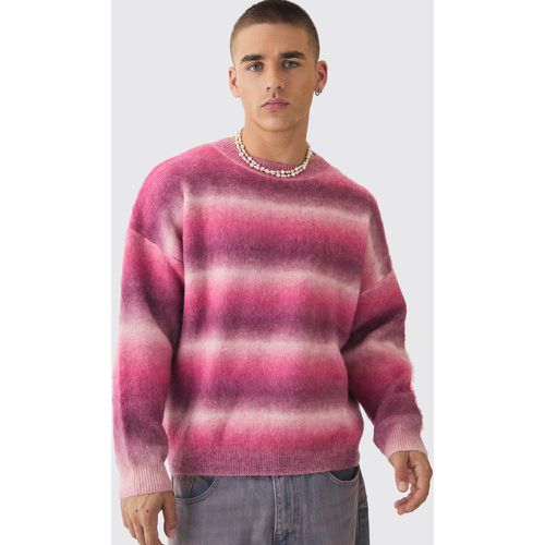 Maglione squadrato oversize in maglia sfumata - boohoo - Modalova