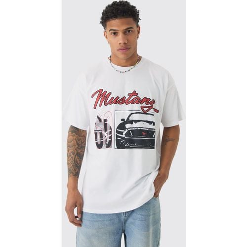Camiseta Oversize Con Estampado De Mustang - boohoo - Modalova