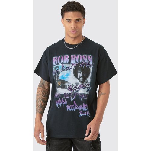 Camiseta Oversize Con Estampado De Bob Ross - boohoo - Modalova