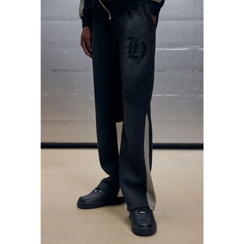 Pantaloni tuta Regular Fit slavati con stencil e inserti con inserti - boohoo - Modalova