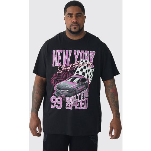 Plus New York Moto Print T-Shirt - boohoo - Modalova