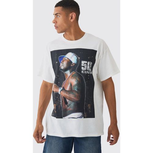 Oversized 50 Cent License Print T-shirt - boohoo - Modalova