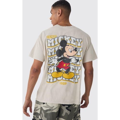 T-shirt oversize ufficiale Mickey Mouse Disney Wash con stampa - boohoo - Modalova