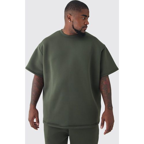 Plus Scuba Oversized T-shirt, Verde - boohoo - Modalova