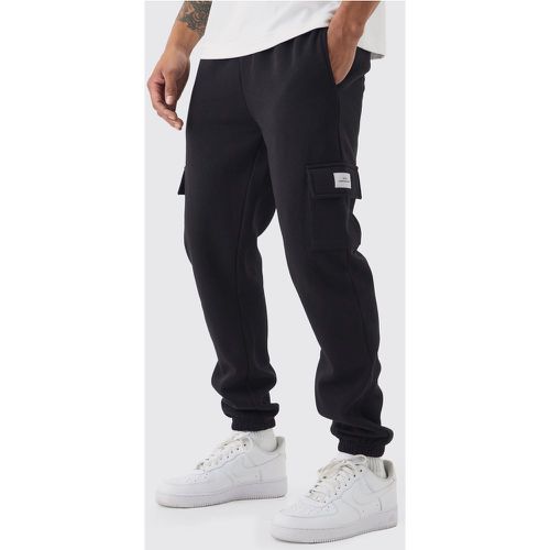 Pantalón Deportivo Cargo Básico Ajustado Con Etiqueta De Tela - boohoo - Modalova