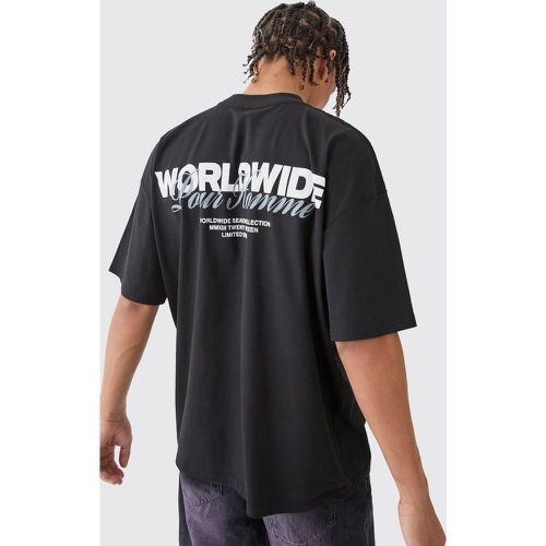 Camiseta Oversize Con Estampado Gráfico Worldwide - boohoo - Modalova