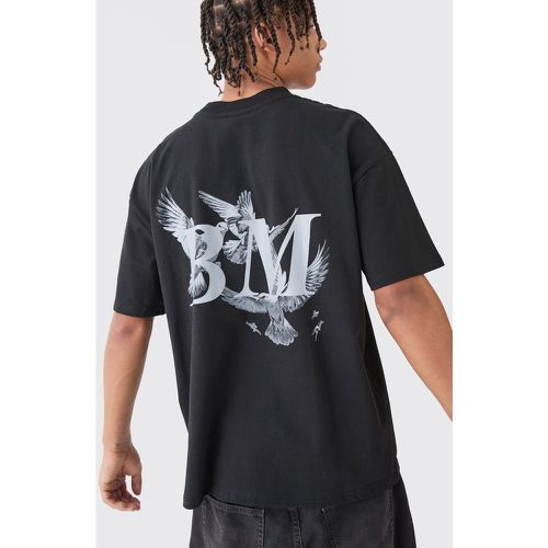 Camiseta Oversize Con Estampado Gráfico Bm - boohoo - Modalova