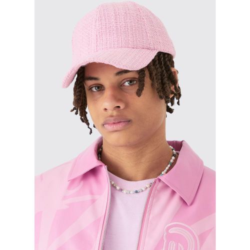 Gorra Texturizada De Tejido Bouclé En Rosa Pastel - boohoo - Modalova