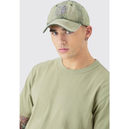 Gorra Vaquera Desteñida Con Bordado B En - boohoo - Modalova