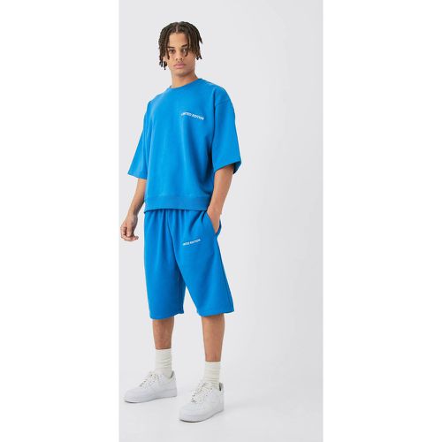 Tuta sportiva corta oversize squadrata con mezze maniche - boohoo - Modalova