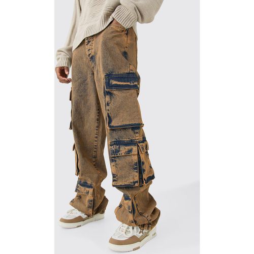 Jeans Cargo Tall extra comodi in lavaggio acido - boohoo - Modalova