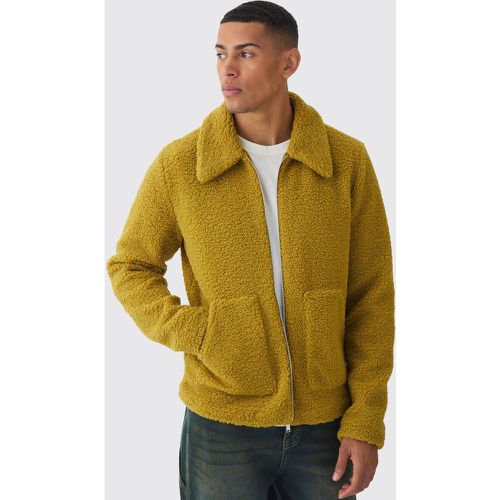 Giacca Harrington in pile borg color lime - boohoo - Modalova