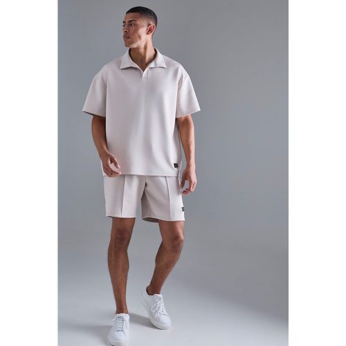 Oversized Revere Scuba Polo & Short Set - boohoo - Modalova