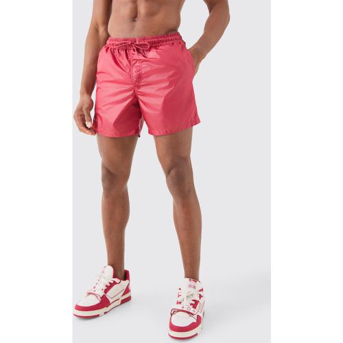 Mid Length High Shine Swim Short - boohoo - Modalova