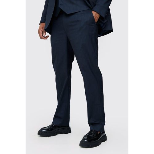 Plus Pinstripe Regular Fit Suit Trouser - boohoo - Modalova