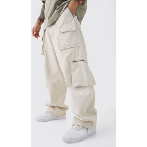 Pantalón Cargo Holgado Desteñido Con Cintura Fija - boohoo - Modalova