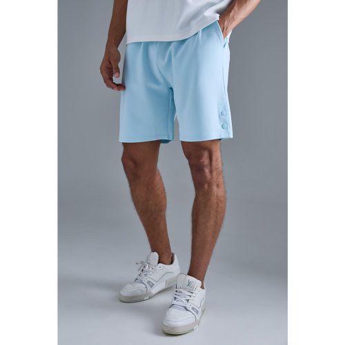 Pantalón Corto Holgado De Scuba Con Botones De Presión - boohoo - Modalova