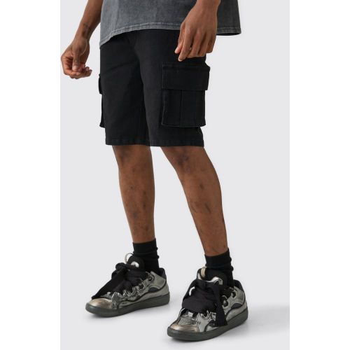 Pantalones Cortos Tall Vaqueros Pitillo Elásticos Cargo - boohoo - Modalova