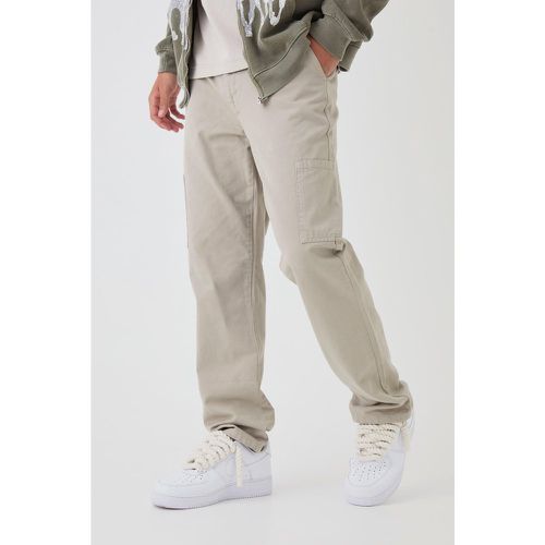 Pantalón Cargo Chino Recto Con Cintura Fija - boohoo - Modalova