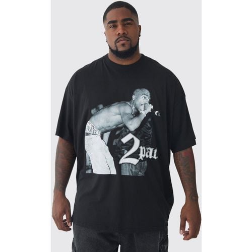 T-shirt Plus Size oversize ufficiale con stampa di Tupac - boohoo - Modalova