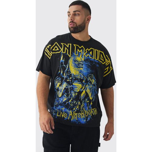 Camiseta Plus Oversize Con Estampado A Gran Escala De Iron Maiden - boohoo - Modalova