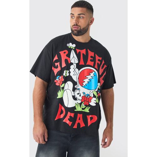 Camiseta Plus Oversize Con Estampado De Grateful Dead A Gran Escala - boohoo - Modalova