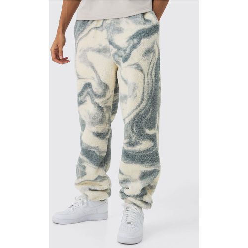 Pantalón Deportivo Oversize De Borreguito Con Estampado Expedition - boohoo - Modalova